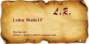 Luka Rudolf névjegykártya